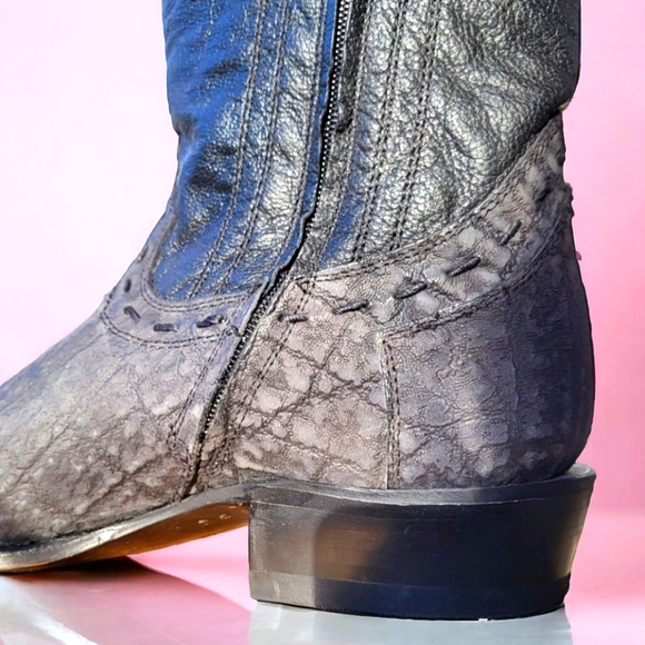 JE-VER real leather Cowboy boots Mexico Size 27.5, US Men's size 9/Woman's 10.5. - Picture 3 of 12